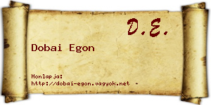 Dobai Egon névjegykártya